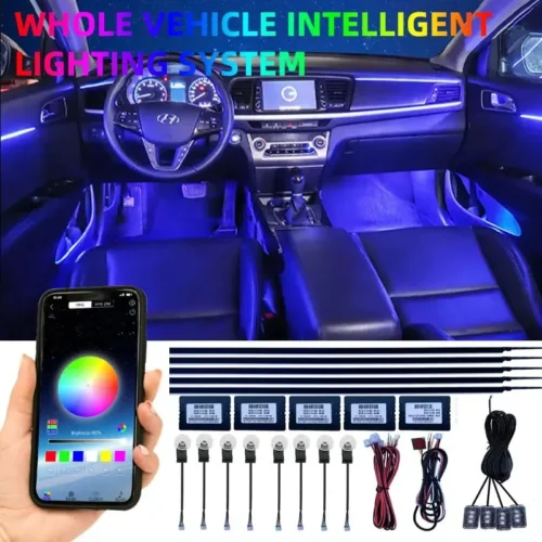 Car Interior Fiber Strip RBG 64 Color